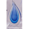 Art Glass Sculpture - Small 2 Tone Teardrop